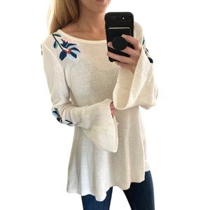 St. John’s Bay flare sleeve embroidered sweater